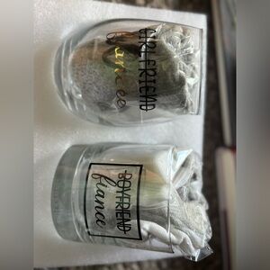 Boyfriend and Girlfriend Glass Set with socks
